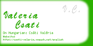 valeria csati business card